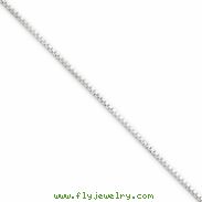 Sterling Silver .7mm 4 Sided Diamond-cut Mirror Box Chain