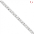 Sterling Silver 7mm Pave Curb Chain