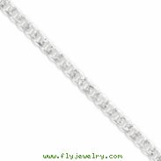 Sterling Silver 7mm Pave Curb Chain