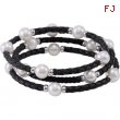 Sterling Silver 8- 24.00 Inch Freshwater Cultured Pearl Wrap Bracelet