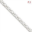 Sterling Silver 8.25mm Square Byzantine Chain