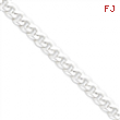 Sterling Silver 8.5mm Beveled Curb Chain