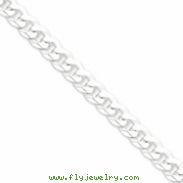 Sterling Silver 8.5mm Beveled Curb Chain