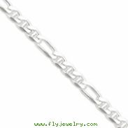 Sterling Silver 8.75mm Figaro Anchor Chain anklet