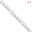 Sterling Silver 8.75mm Figaro Anchor Chain bracelet