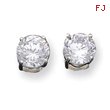 Sterling Silver 8mm CZ Stud Earrings
