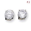 Sterling Silver 8mm CZ Stud Earrings