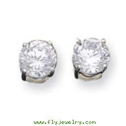 Sterling Silver 8mm CZ Stud Earrings