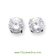 Sterling Silver 8mm CZ Stud Earrings