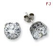 Sterling Silver 8mm CZ Stud Earrings