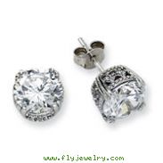 Sterling Silver 8mm CZ Stud Earrings