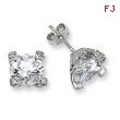 Sterling Silver 8mm CZ Stud Earrings