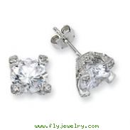 Sterling Silver 8mm CZ Stud Earrings