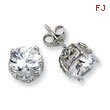 Sterling Silver 8mm CZ Stud Earrings