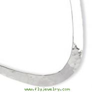 Sterling Silver 8mm Hammered Neck Collar