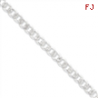 Sterling Silver 8mm Pave Curb Chain anklet