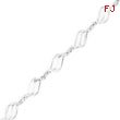 Sterling Silver 9'' Fancy Polished Anklet