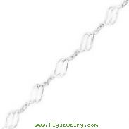 Sterling Silver 9'' Fancy Polished Anklet