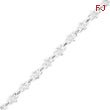 Sterling Silver 9'' Fancy Polished Anklet