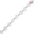 Sterling Silver 9'' Fancy Polished Anklet