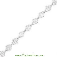 Sterling Silver 9'' Fancy Polished Anklet