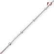 Sterling Silver 9'' Polished Beaded Anklet