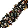 Sterling Silver 9 Strand Multicolored Earth Stones & Black Bead Bracelet