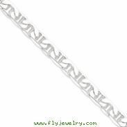 Sterling Silver 9.5mm Anchor Chain anklet