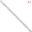 Sterling Silver 9inch Solid Polished Fancy Knot-Link Anklet