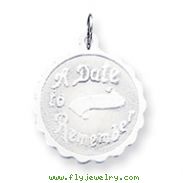 Sterling Silver A Date To Remember Disc Charm