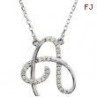 Sterling Silver A Diamond Necklace