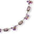 Sterling Silver Amethyst, Agate, Rutilated & Charoil Quartz Necklace