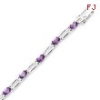 Sterling Silver Amethyst Bracelet