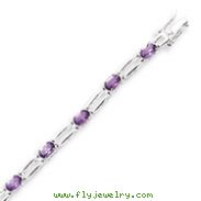 Sterling Silver Amethyst Bracelet