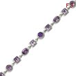 Sterling Silver Amethyst Bracelet