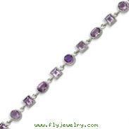 Sterling Silver Amethyst Bracelet