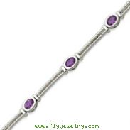 Sterling Silver Amethyst Bracelet