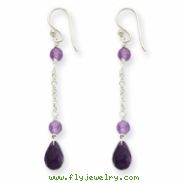 Sterling Silver Amethyst Dangle Earrings