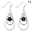 Sterling Silver Amethyst Dangle Earrings