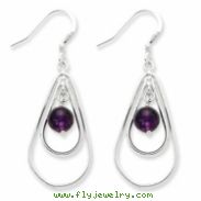 Sterling Silver Amethyst Dangle Earrings