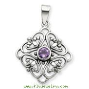Sterling Silver Amethyst Pendant