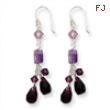 Sterling Silver Amethyst/Lavender Quartz/Crystal Combination Earrings