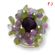 Sterling Silver Amethyst/Lavender Quartz/Peridot/Blue Topaz Ring