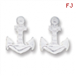 Sterling Silver Anchor Mini Earrings