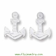 Sterling Silver Anchor Mini Earrings