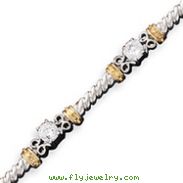 Sterling Silver And Vermeil CZ Bracelet