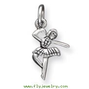 Sterling Silver Antique Ballerina Charm