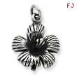 Sterling Silver Antique Hibiscus Flower Charm