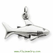 Sterling Silver Antique Shark Charm