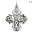 Sterling Silver Antiqued 4-way Medal